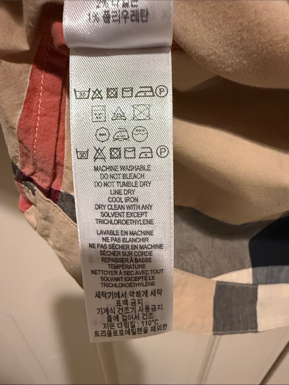 Burberry Kids Beige and Black Plaid Dress/Tunic - 14Y - Picture 6 of 7